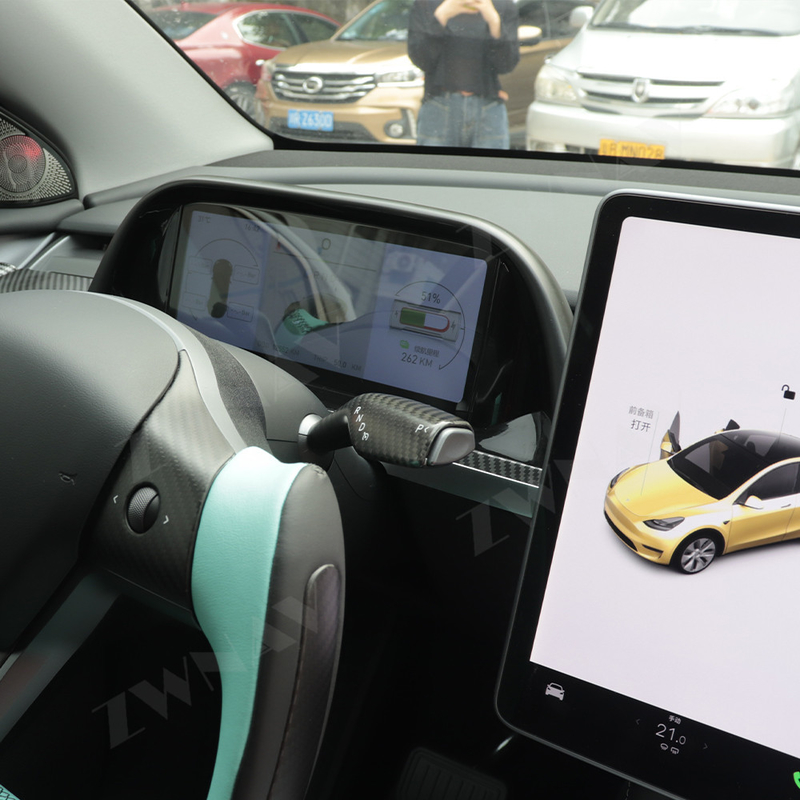Приборный щиток Tesla LCD автомобиля волокна углерода моделирует 3 модельную группу y цифров