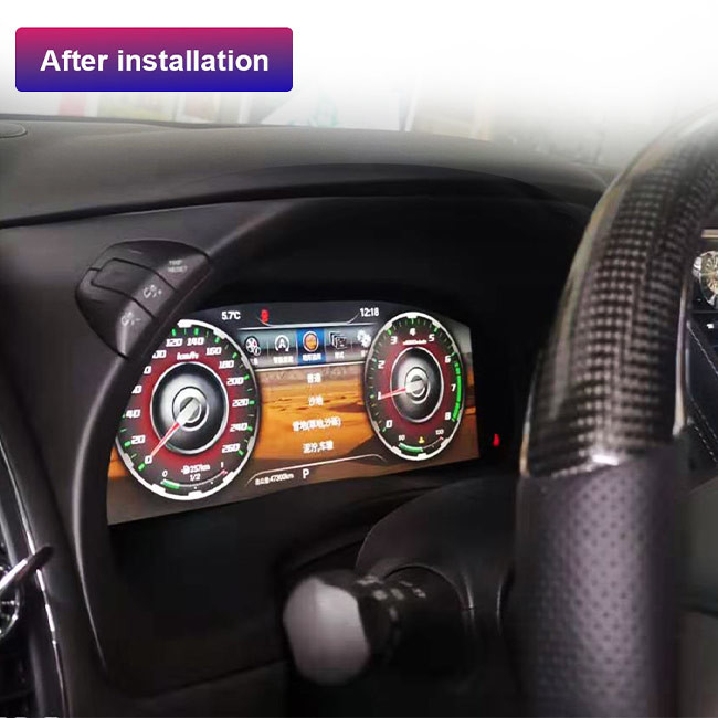 Группа приборного щитка LCD автомобиля экрана Tesla андроида 9 13,6 дюйма для патруля Y62 Nissan