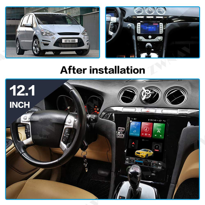 Андроид 11 Carplay блока автомобиля навигации радио стерео главный на галактика 2007-2015 Форда S-Макс