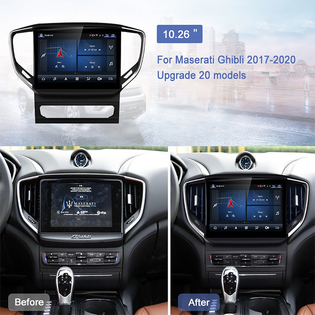 Игрок 2 мультимедиа GPS приемника андроида Din автоматический стерео для Maserati Ghibli 2017-2020